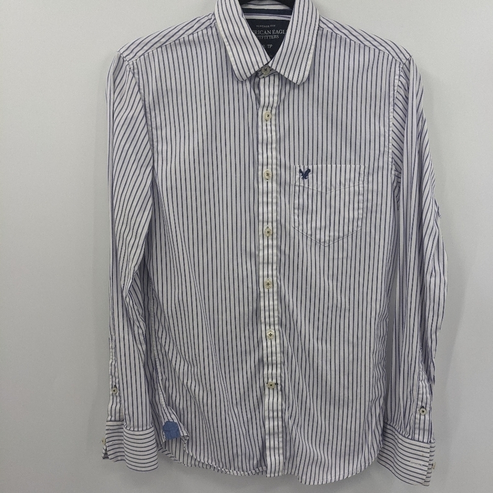 Men's AMERICAN EAGLE Striped Vintage Fit Button Down Shirt